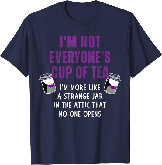Not Everyone's Cup Tea Strange Jar Pride Demisexual LGBTQ T-Shirt - T-Shirt | Navy