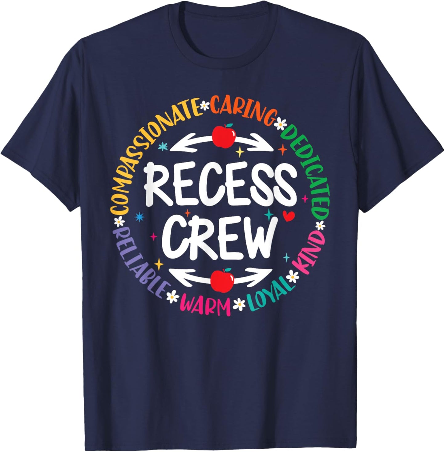 Recess Crew Teacher Students Expert Monitor playground Team T-Shirt - T-Shirt | Navy