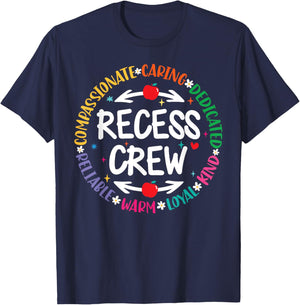 Recess Crew Teacher Students Expert Monitor playground Team T-Shirt - T-Shirt | Navy