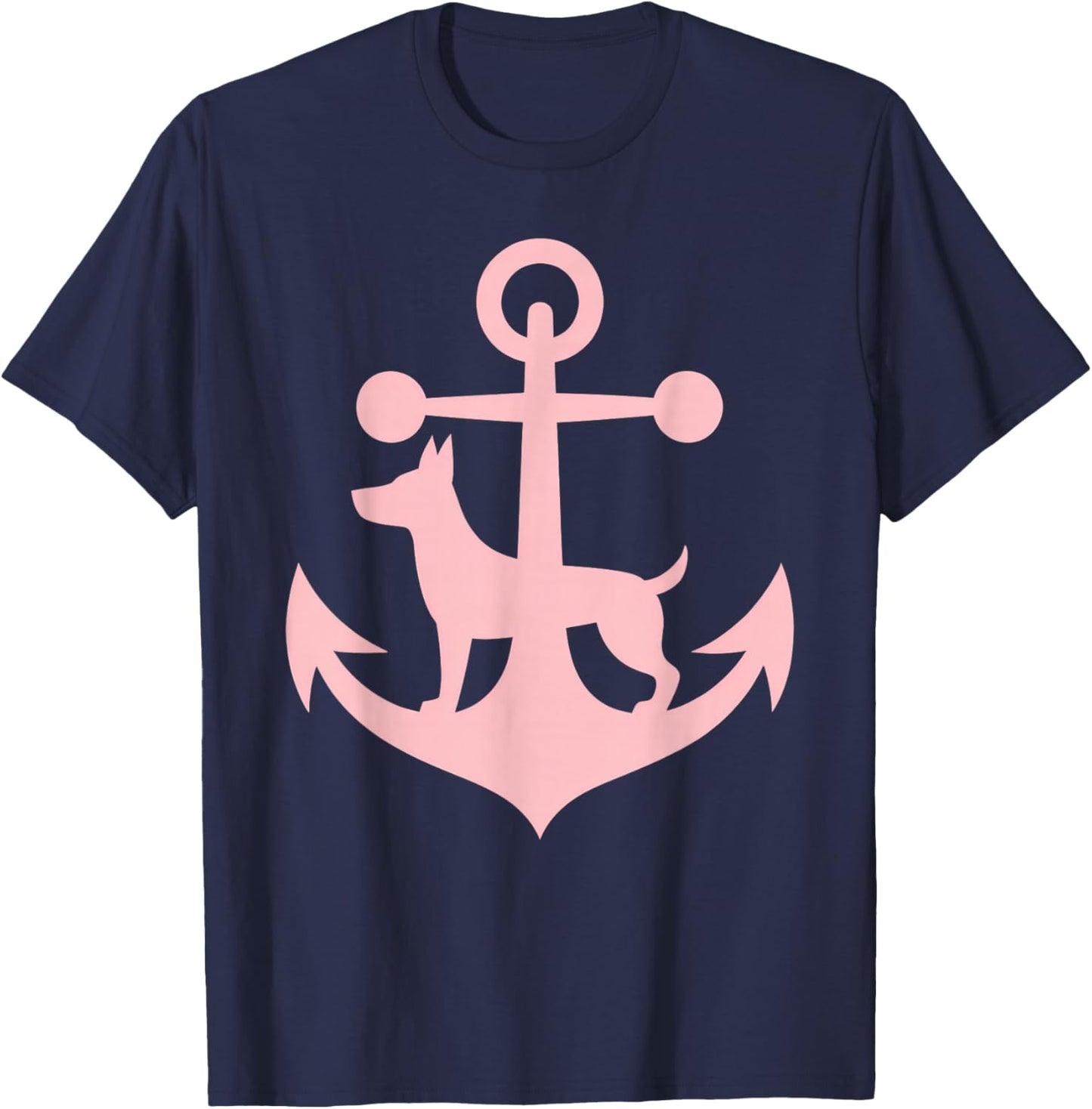 Nautischer Anker für Damen Sommer Segelboot Kreuzfahrt Hund Anker T-Shirt - T-Shirt | Navy