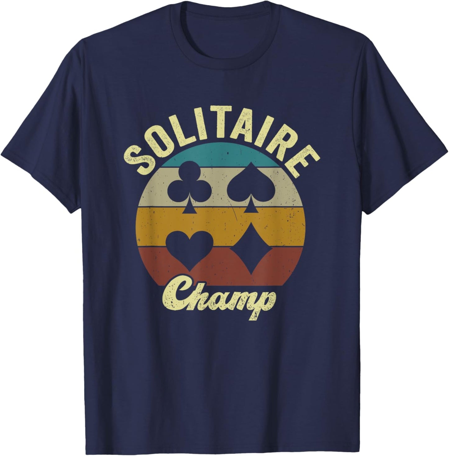 Solitaire Champ Solitaire Lover Funny Solitaire Card Game T-Shirt - T-Shirt | Navy