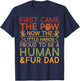 Fur Baby To Human Baby Pregnancy New Dad Father's Day T-Shirt - T-Shirt | Navy