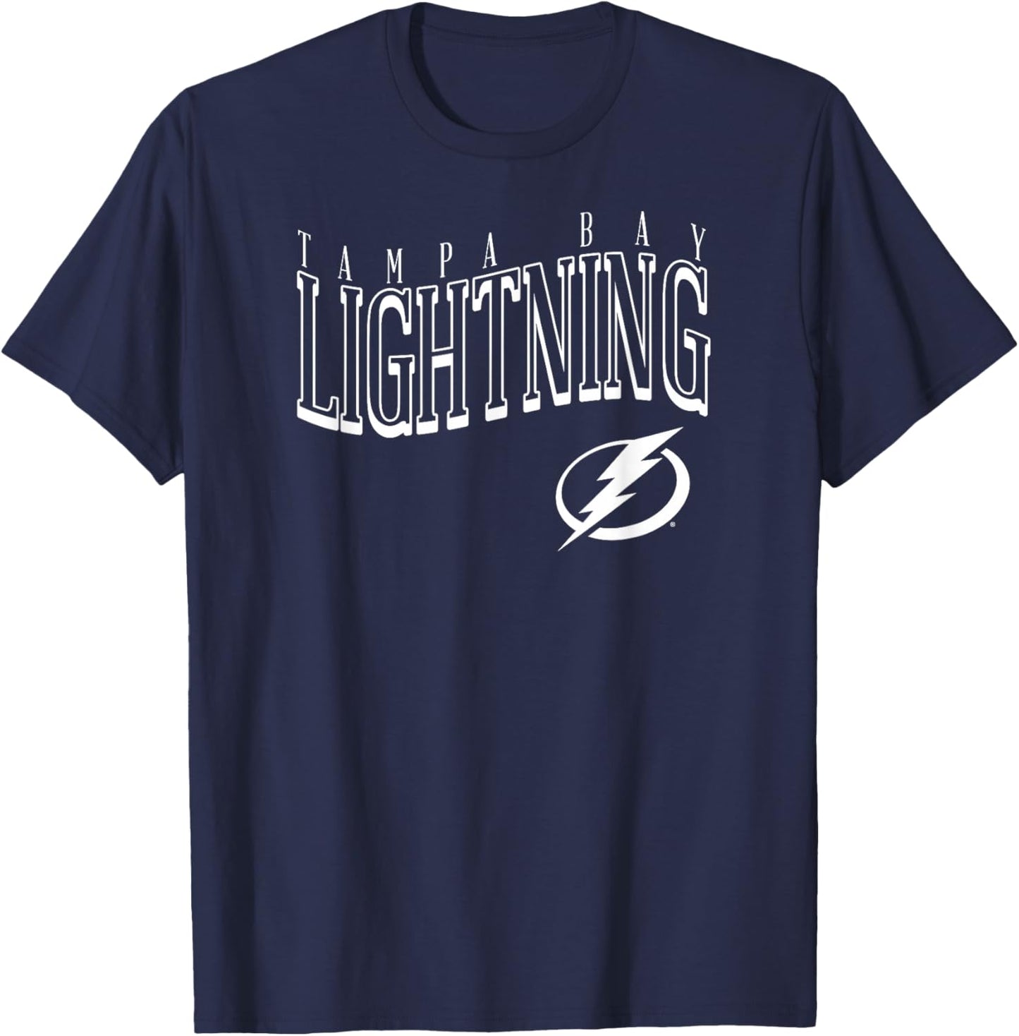Tampa Bay Lightning Wave Blue NHL Officially Licensed T-Shirt - T-Shirt | Navy