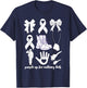 Purple Up For Military Kids Kid Month Of Military Child Bow T-Shirt - T-Shirt | Navy