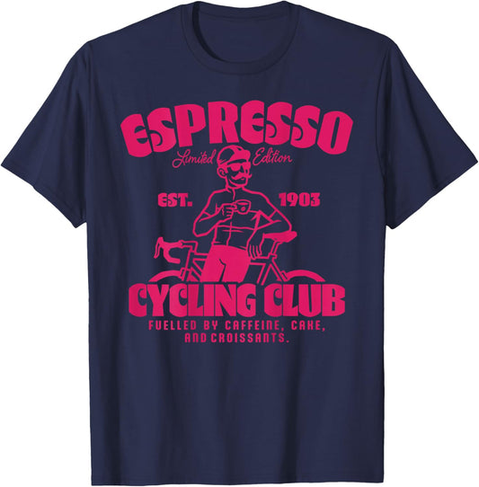Espresso Rennrad Club Fahrrad Radsport Kaffee T-Shirt - T-Shirt | Navy