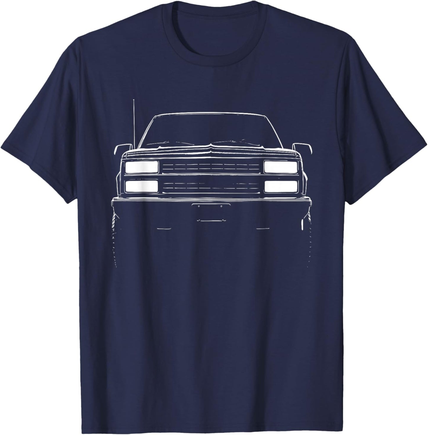 88-98 CK Truck GMT400 Front Grill Silhouette OBS T-Shirt - T-Shirt | Navy