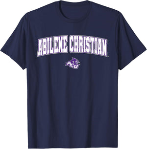 Abilene Christian University Wildcats Arch Logo T-Shirt - T-Shirt | Navy