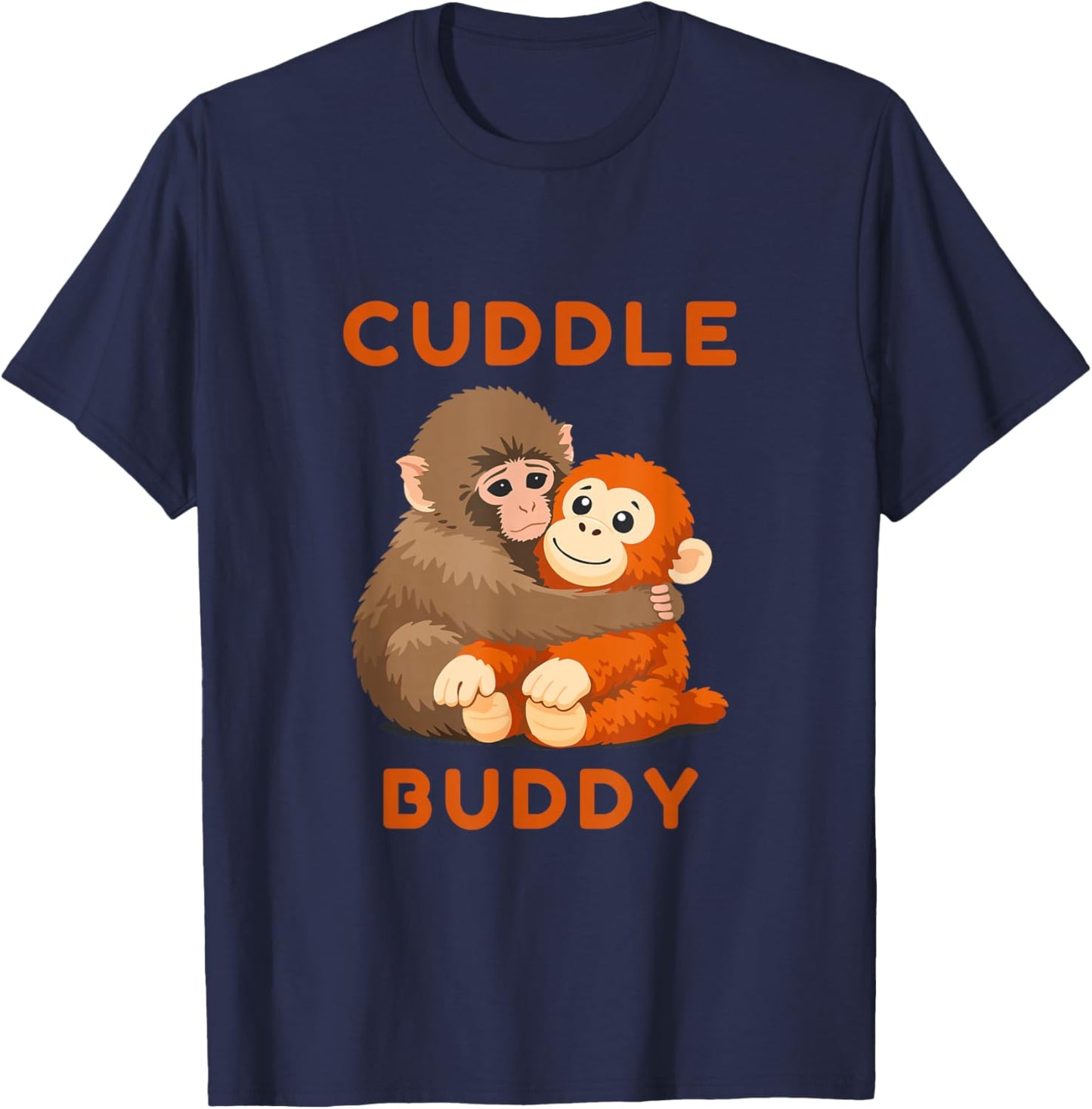 Baby Monkey Punch Cuddle Buddy with Stuffed Toy T-Shirt - T-Shirt | Navy