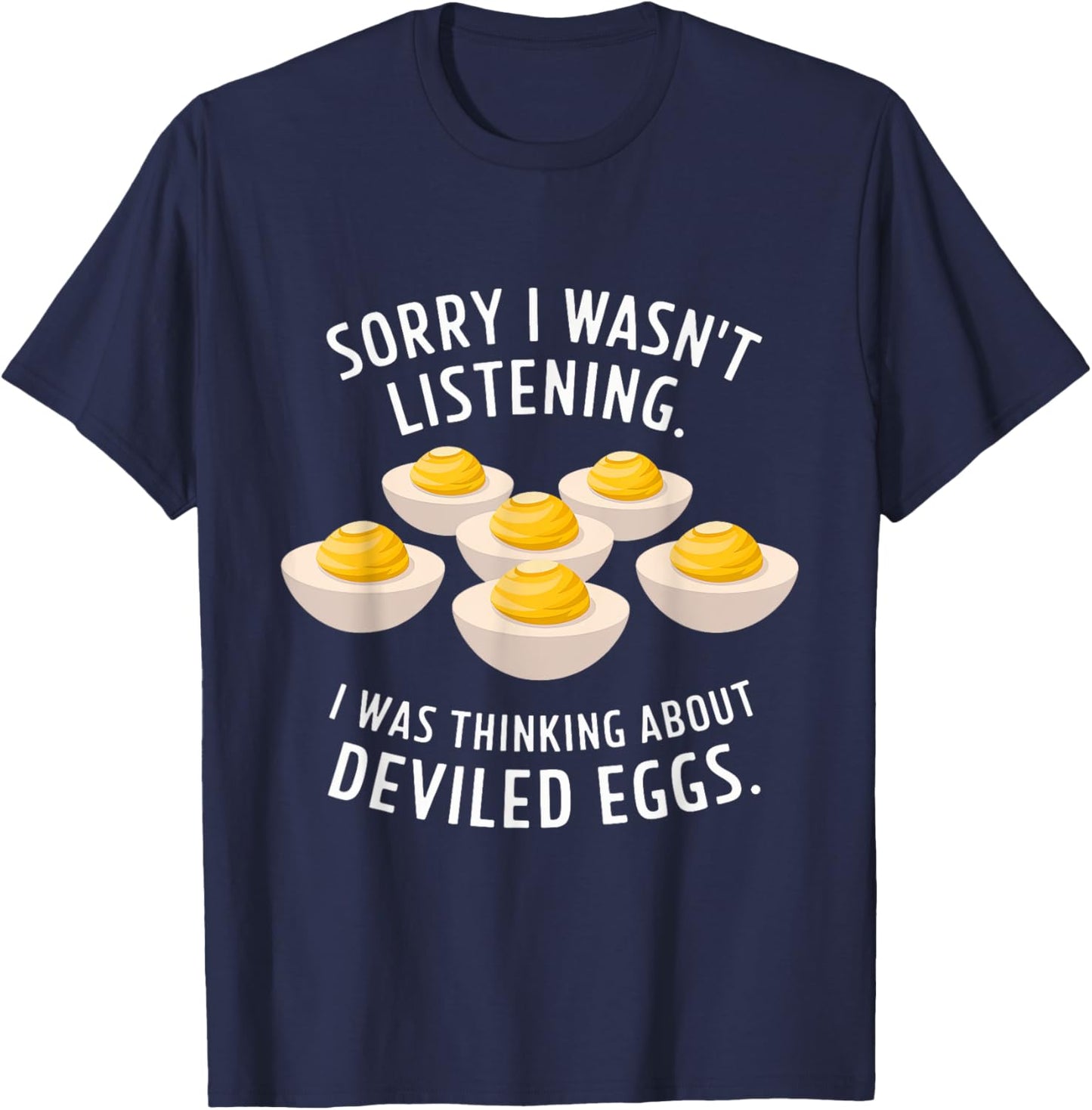 Deviled Egg Omelet Funny Food Lover Foodie Women Men T-Shirt - T-Shirt | Navy