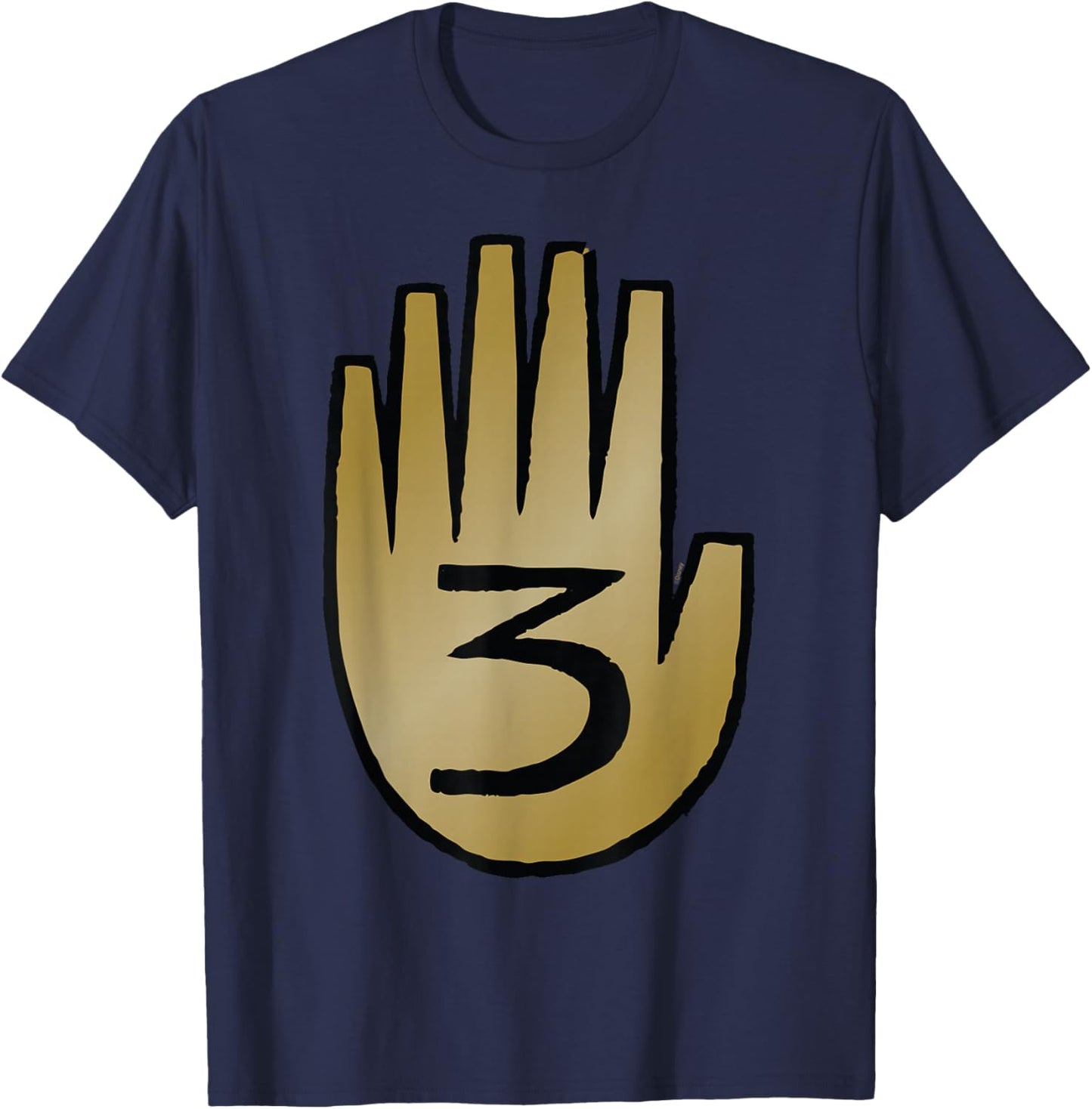 Disney Gravity Falls Journal #3 Hand Official Disney Channel T-Shirt - T-Shirt | Navy