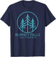 Burney Falls California USA Flag Vintage Cali Tree Shasta Ca T-Shirt - T-Shirt | Navy