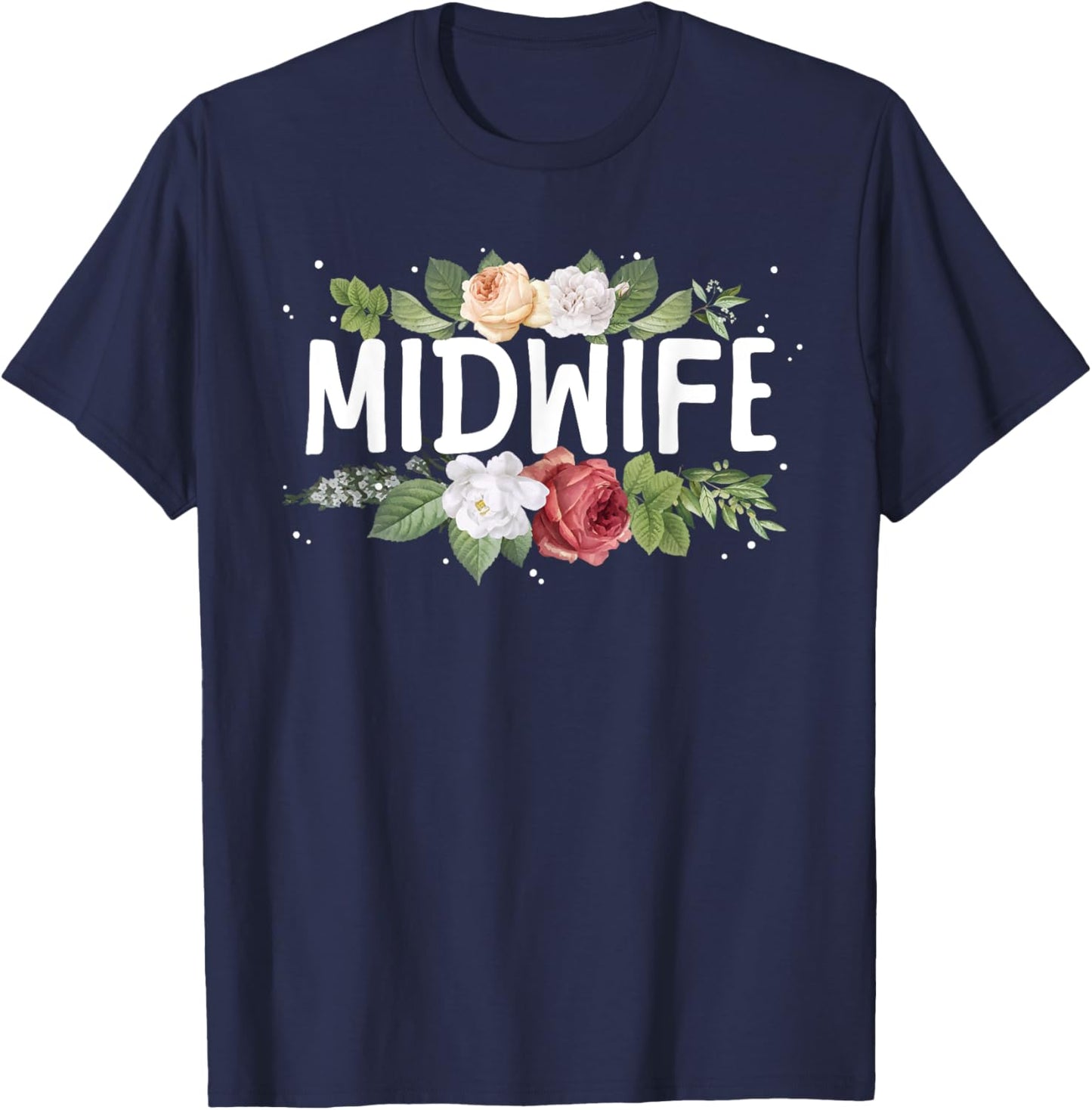 Midwife Art Midwifery Labor And Delivery Midwife T-Shirt - T-Shirt | Navy