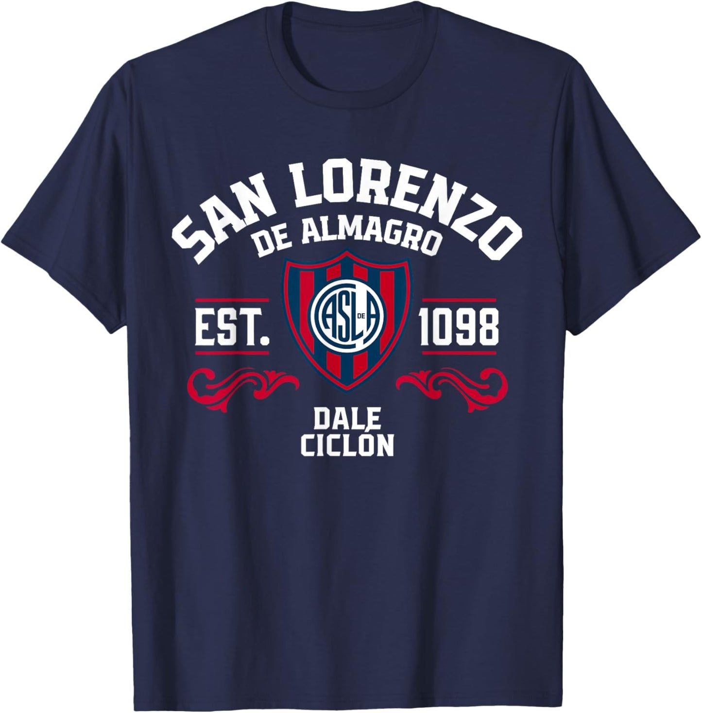 San Lorenzo de Almagro - Est. 1908 Dale Cyclone Vintage Crest T-Shirt - T-Shirt | Navy