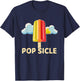 Funny rainbow Popsicle Outfit for Ice Cream Lovers Men Women Kids T-Shirt - T-Shirt | Navy