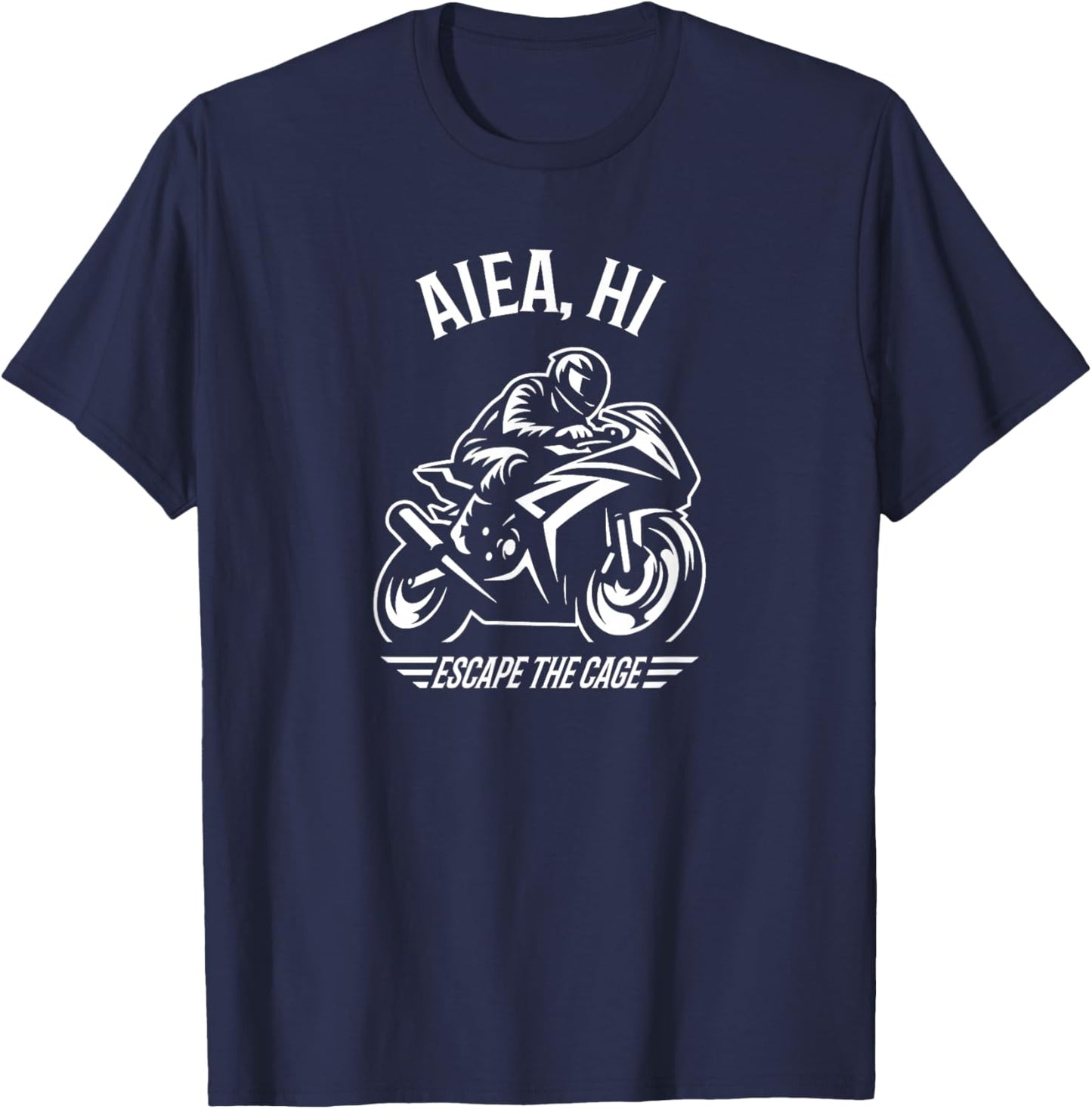 Aiea Hawaii Sport Bike Motorcycle Racing Design T-Shirt - T-Shirt | Navy