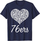 76Ers Independence Lace Heart HS T-Shirt - T-Shirt | Navy