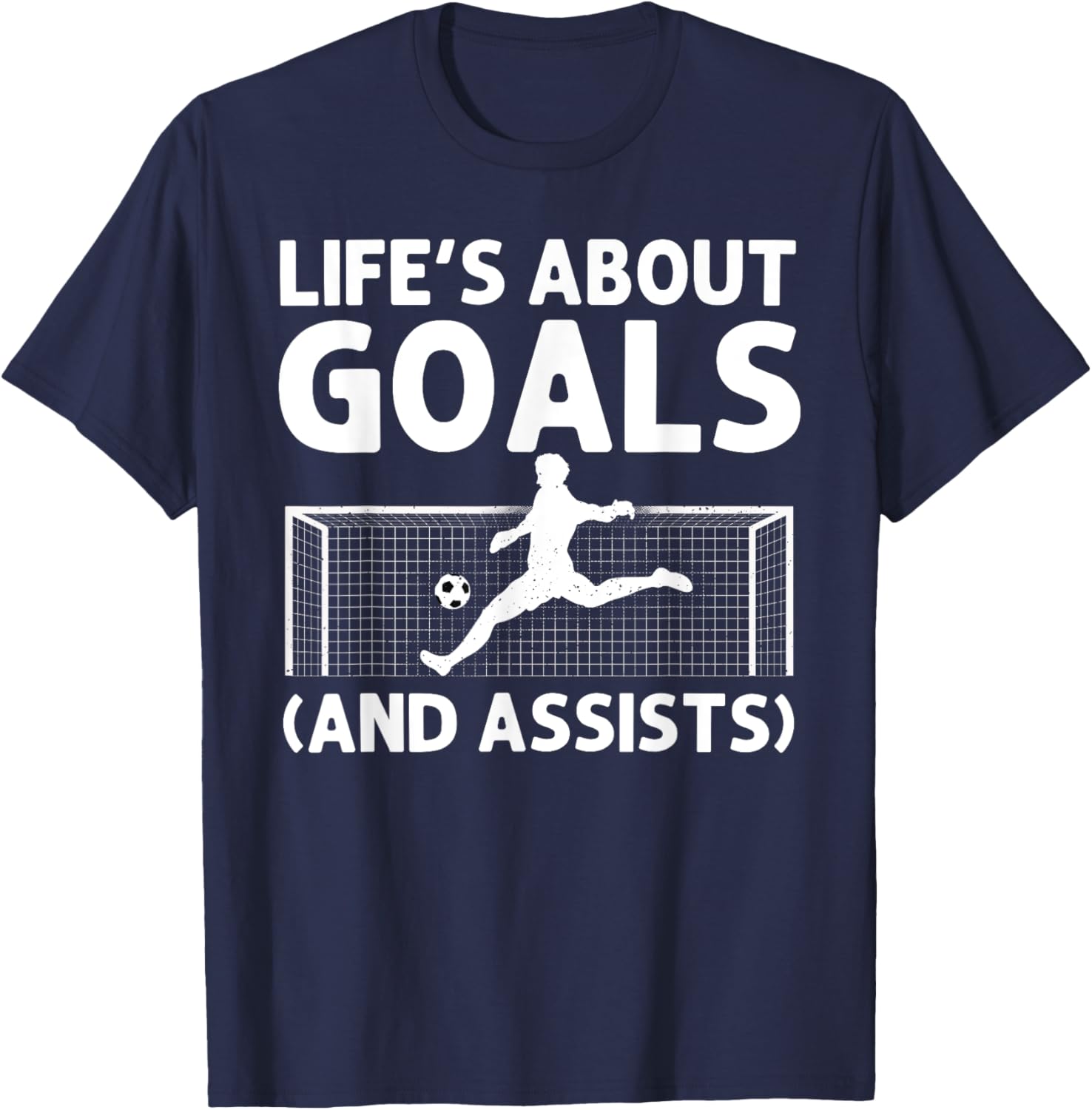 Funny Soccer Art For Boys Girls Men Women Gag Soccer Player T-Shirt - T-Shirt | Navy