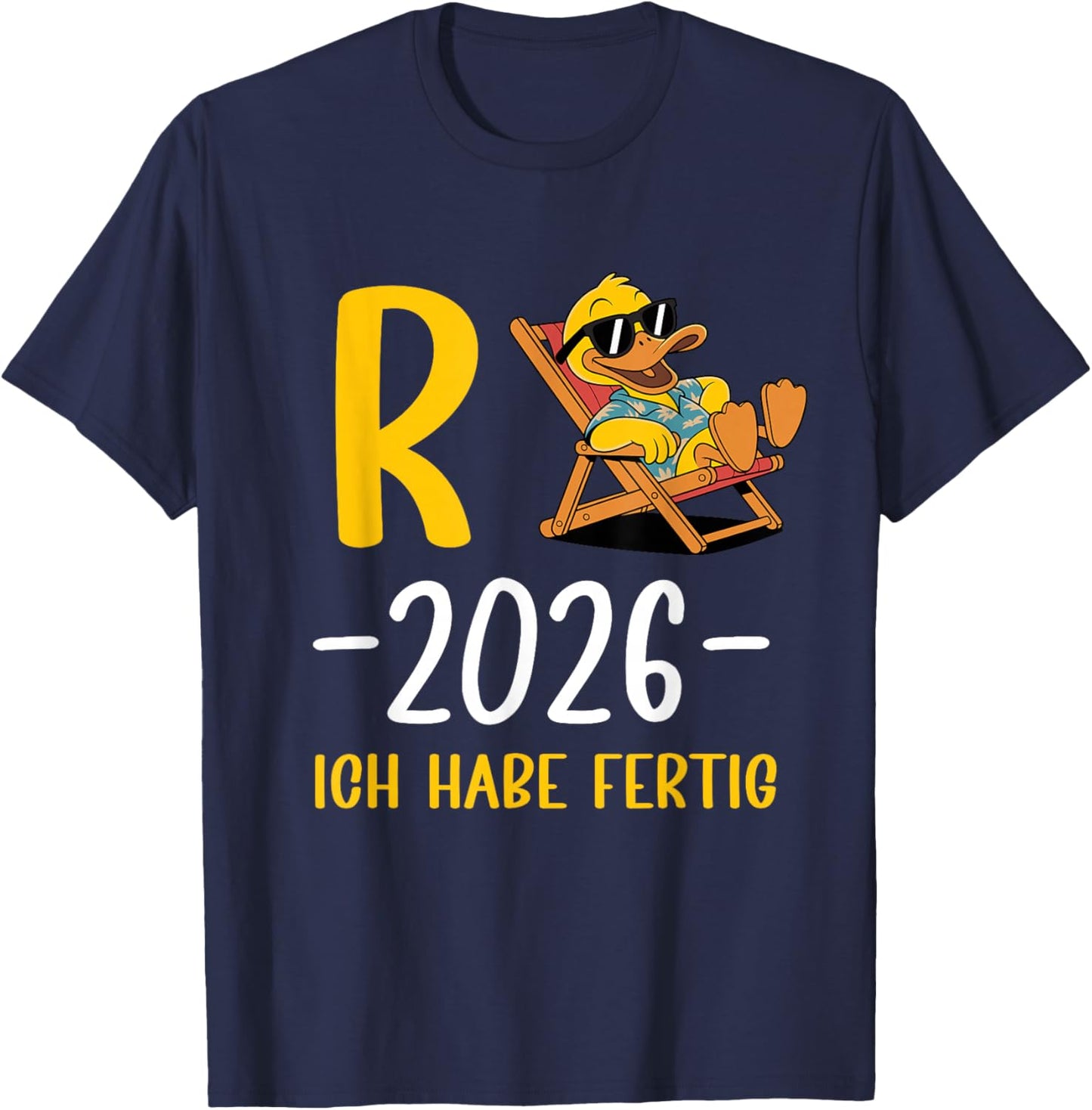 Rente 2026 with German Text "Ich Habe Fertig Rentner und Rentnerin" [German T-Shirt - T-Shirt | Navy
