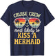 Most Likely To Kiss A Mermaid Matching Family Cruise 2025 T-Shirt - T-Shirt | Navy