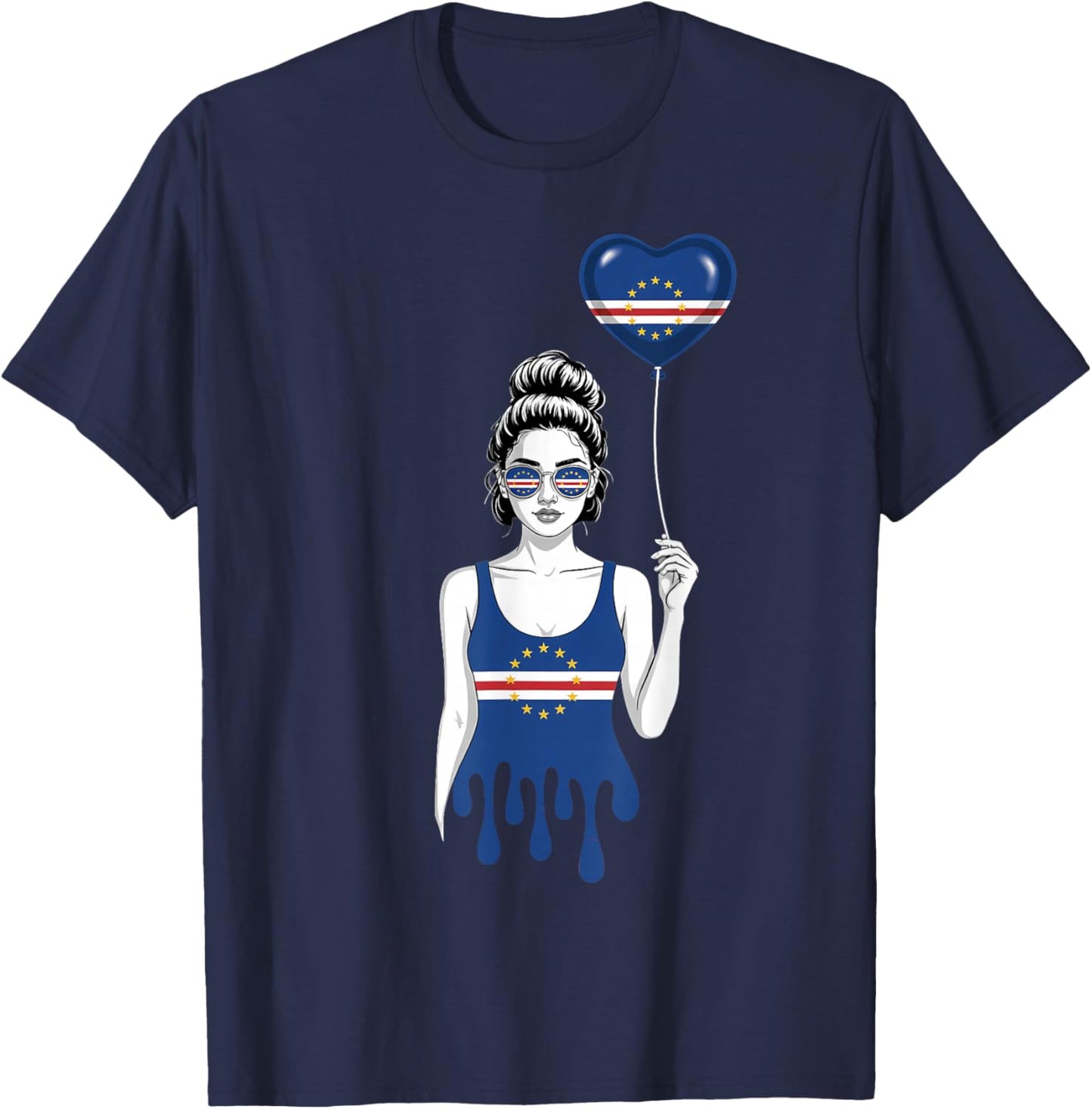 Drapeau Cap-Vert Racines Cap-Vert Cap-Vert T-Shirt - T-Shirt | Navy