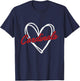 Cardinals Heart Vintage Gift Women Boys Girls Kids T-Shirt - T-Shirt | Navy