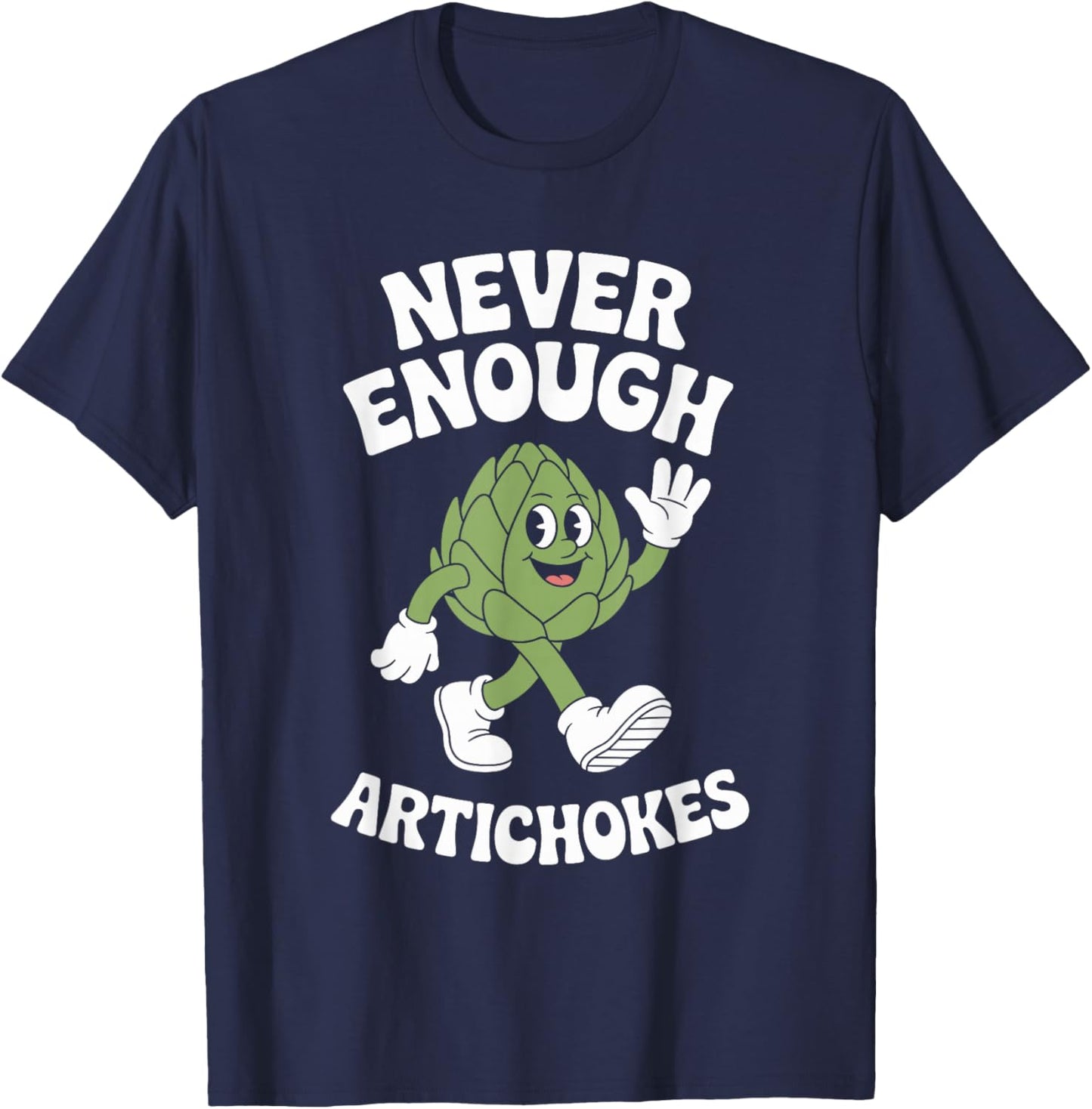 Funny Artichoke or Artichokes Retro T-Shirt - T-Shirt | Navy