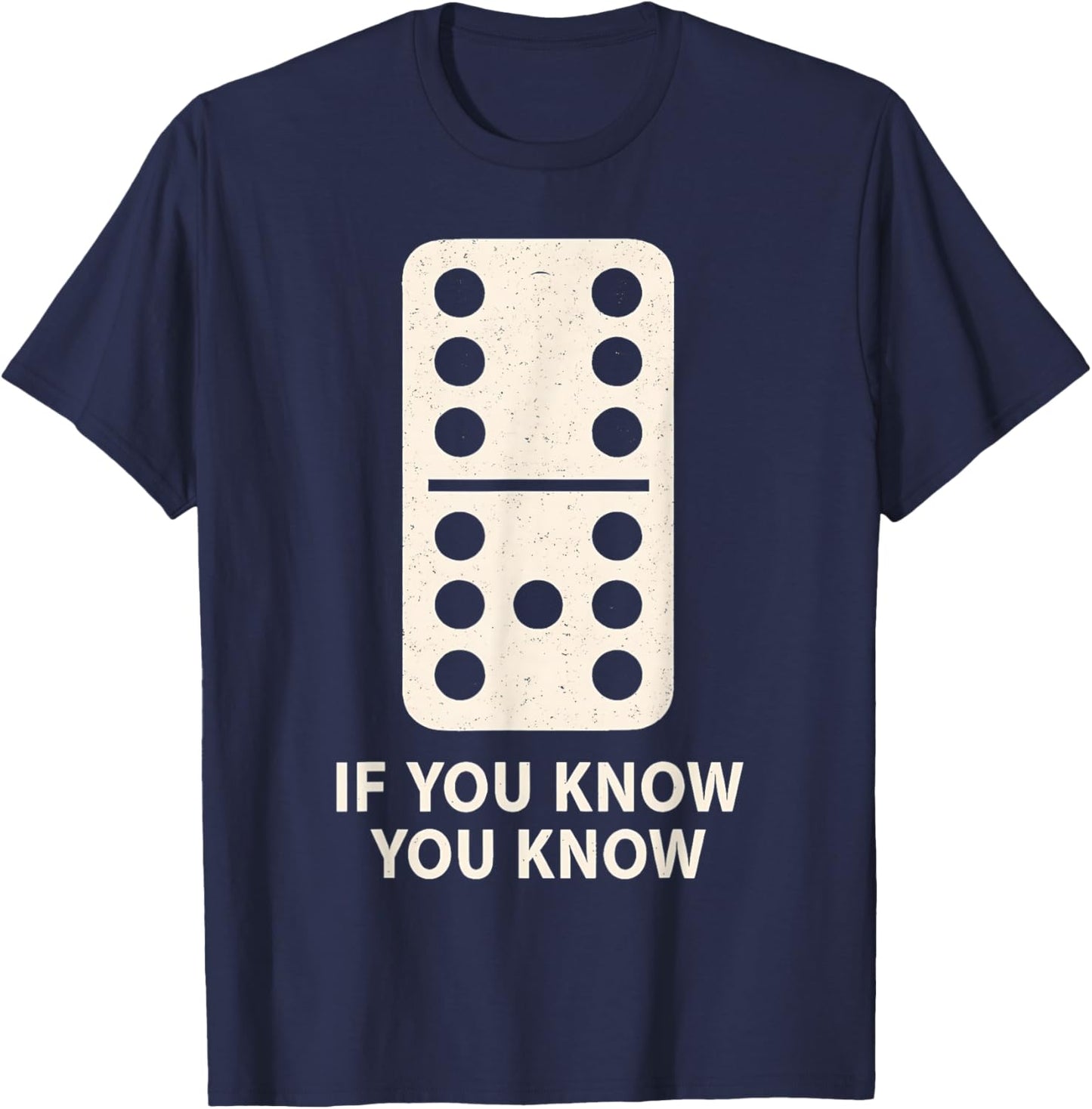 6 7 Domino If You Know You Know Teacher Math T-Shirt - T-Shirt | Navy