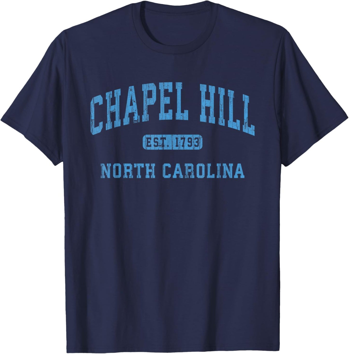 Chapel Hill North Carolina NC Vintage Athletic Sports Design T-Shirt - T-Shirt | Navy