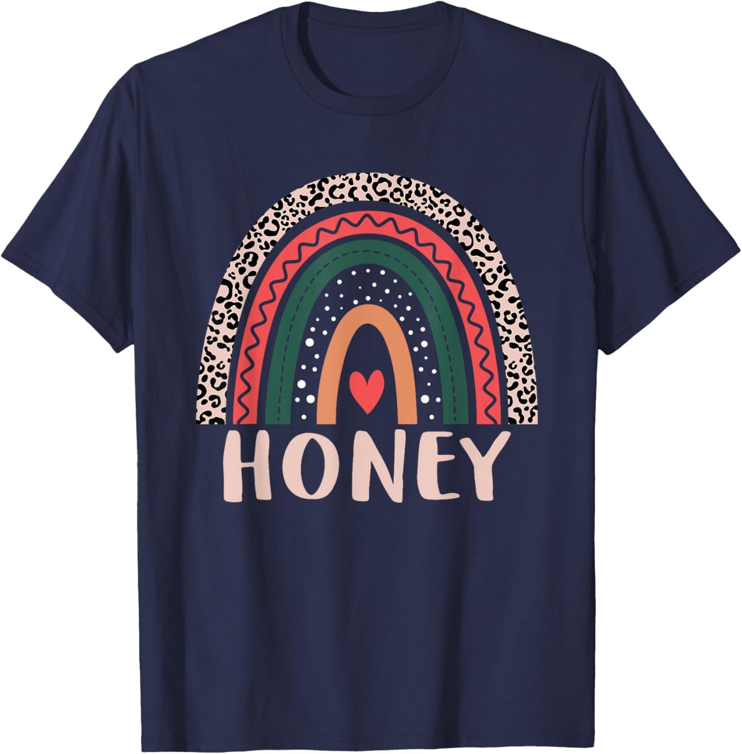 Honey Rainbow Grandma Grandmother Women Mothers Day Honey T-Shirt - T-Shirt | Navy