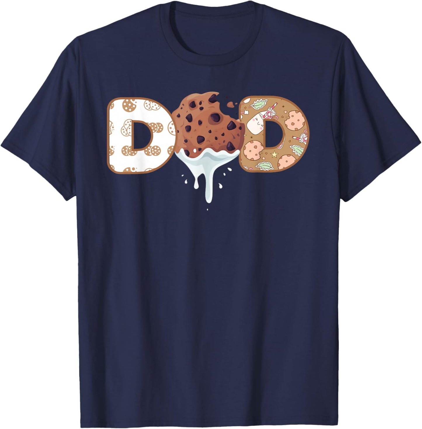 Cookies Dad 1st Birthday Milk Party Family Matching T-Shirt - T-Shirt | Navy