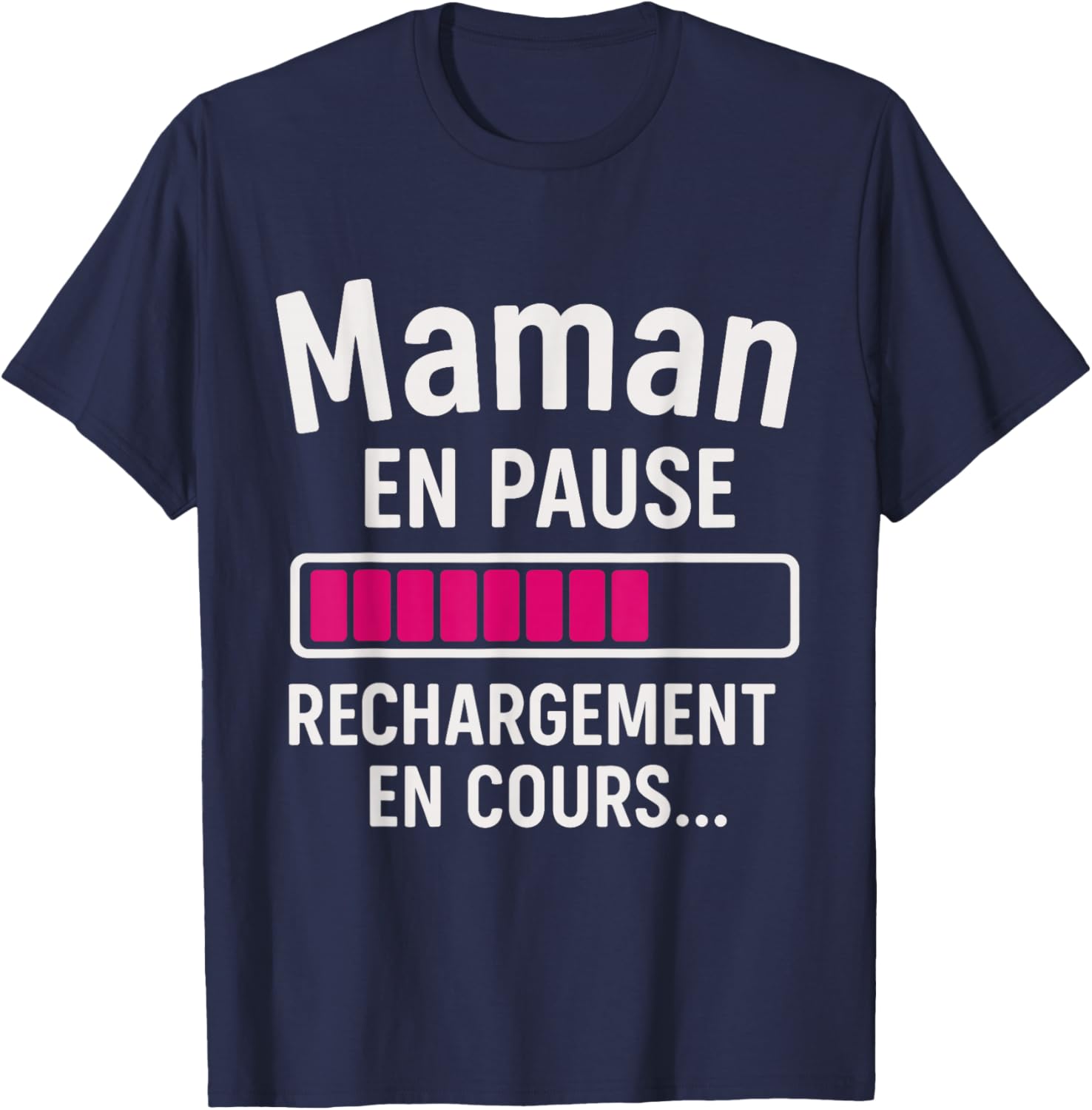 Mom Pause Reloading T-Shirt - T-Shirt | Navy