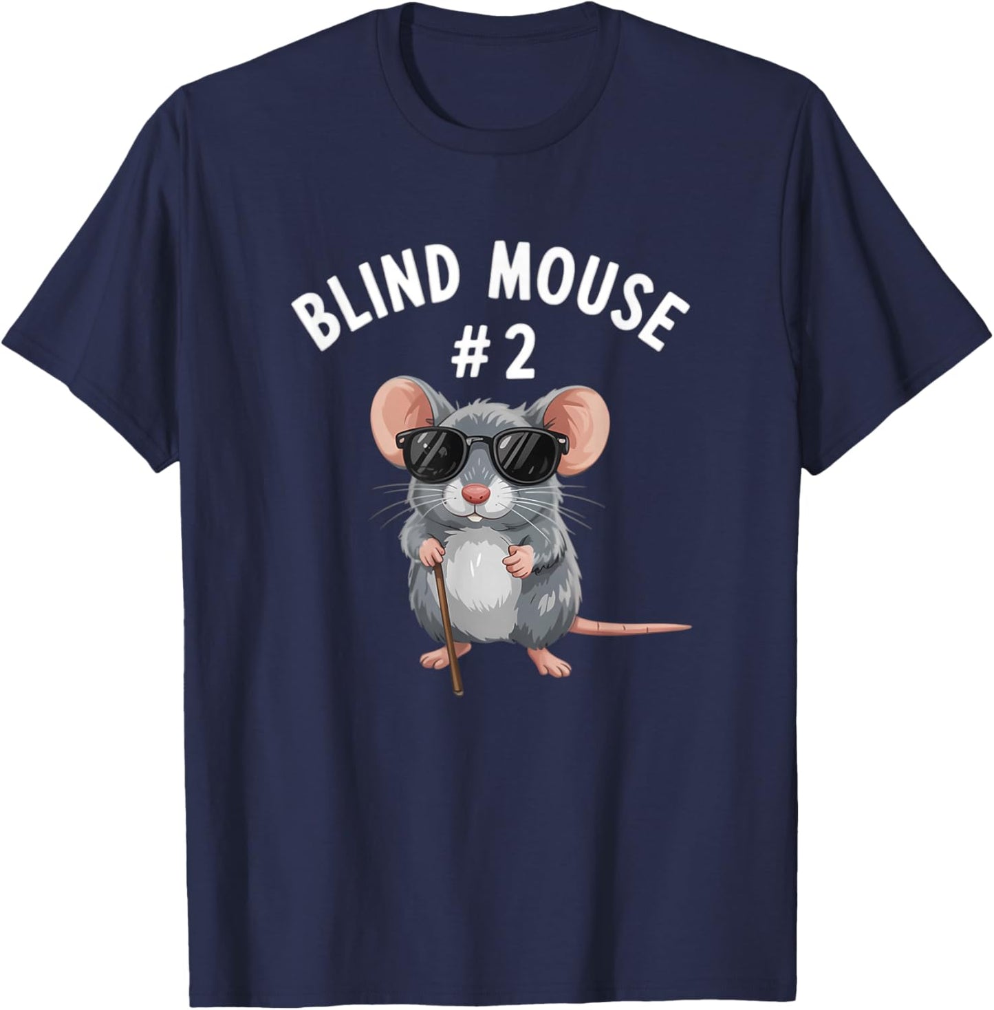 Blind Mouse 2 Three Blind Mice Halloween Costume T-Shirt - T-Shirt | Navy
