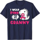 I Wear Pink For My Grammy Breast Cancer Awareness Dinosaur T-Shirt - T-Shirt | Navy