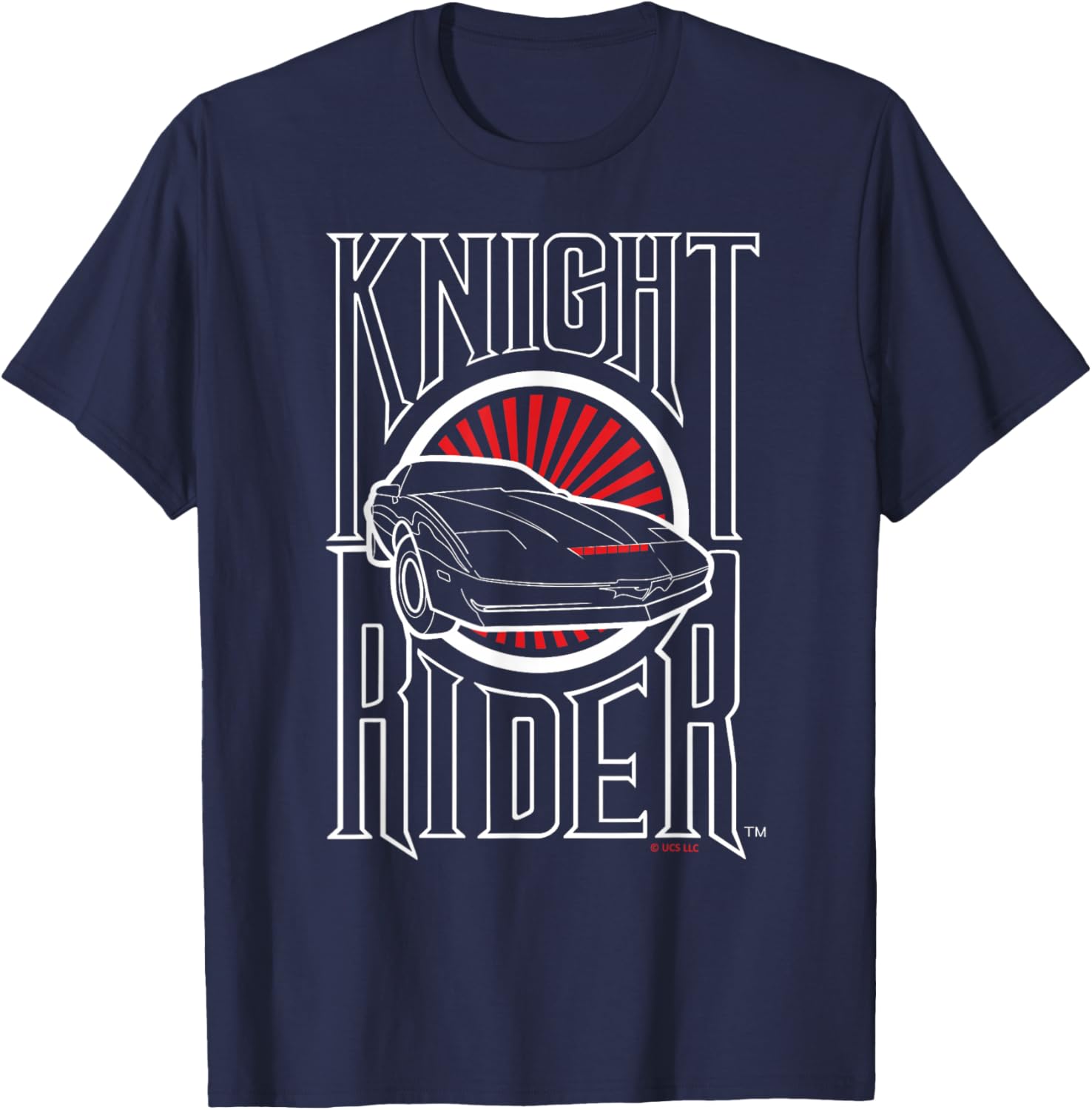 Knight Rider Iconic Retro Car Design T-Shirt - T-Shirt | Navy