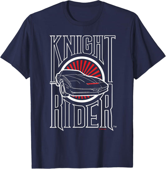 Knight Rider Iconic Retro Car Design T-Shirt - T-Shirt | Navy
