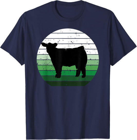 cow show, Show Steer T-Shirt - T-Shirt | Navy