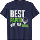 Vintage Best Papou By Par Gifts For Fathers Day Golf Lover T-Shirt - T-Shirt | Navy