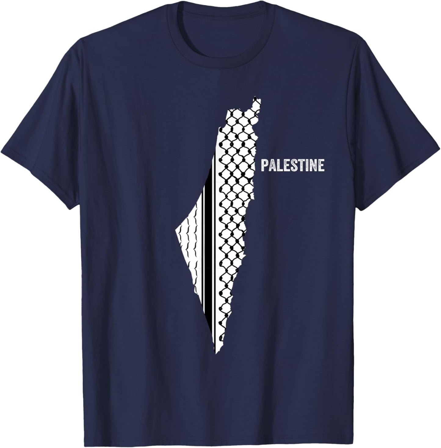 i Love Palestine, Palastine Illustration Graphic Design T-Shirt - T-Shirt | Navy