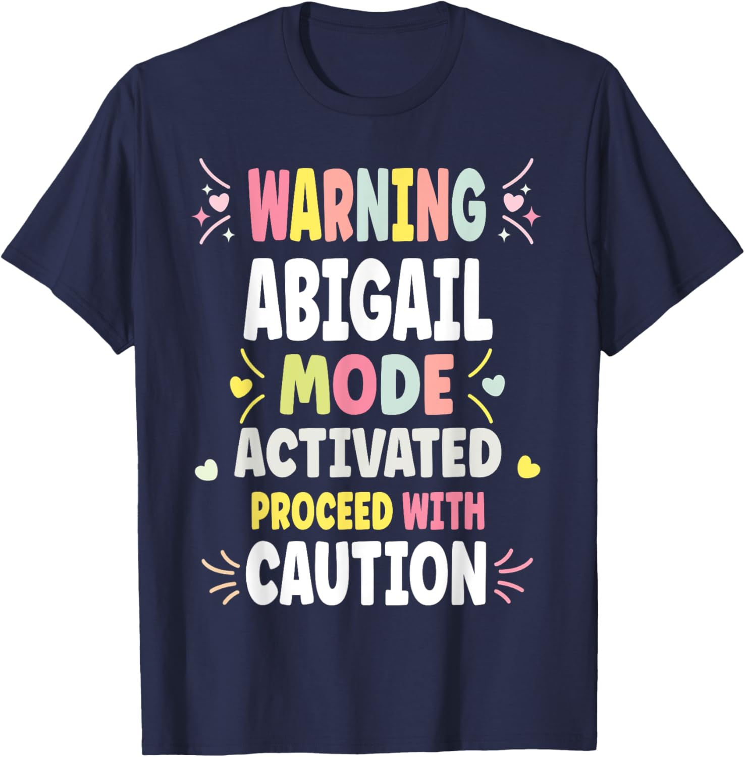 ABIGAIL Personalized Women's Gift Custom ABIGAIL T-Shirt - T-Shirt | Navy