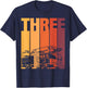 3 Year Old Firefighter Kids Fire Truck 3rd Birthday Boy T-Shirt - T-Shirt | Navy