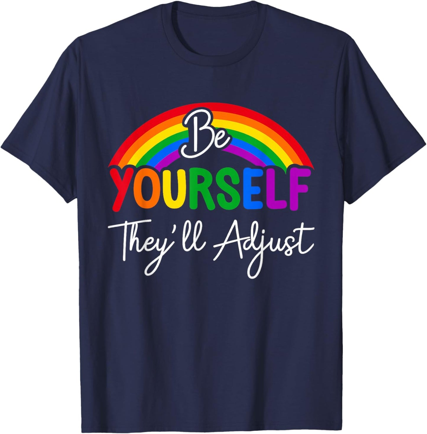 Funny Skeleton Hand LGBTQ Pride Rock Gift Women Girls T-Shirt - T-Shirt | Navy