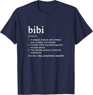 Bibi Definition Funny Mother's Day Noun T-Shirt - T-Shirt | Navy