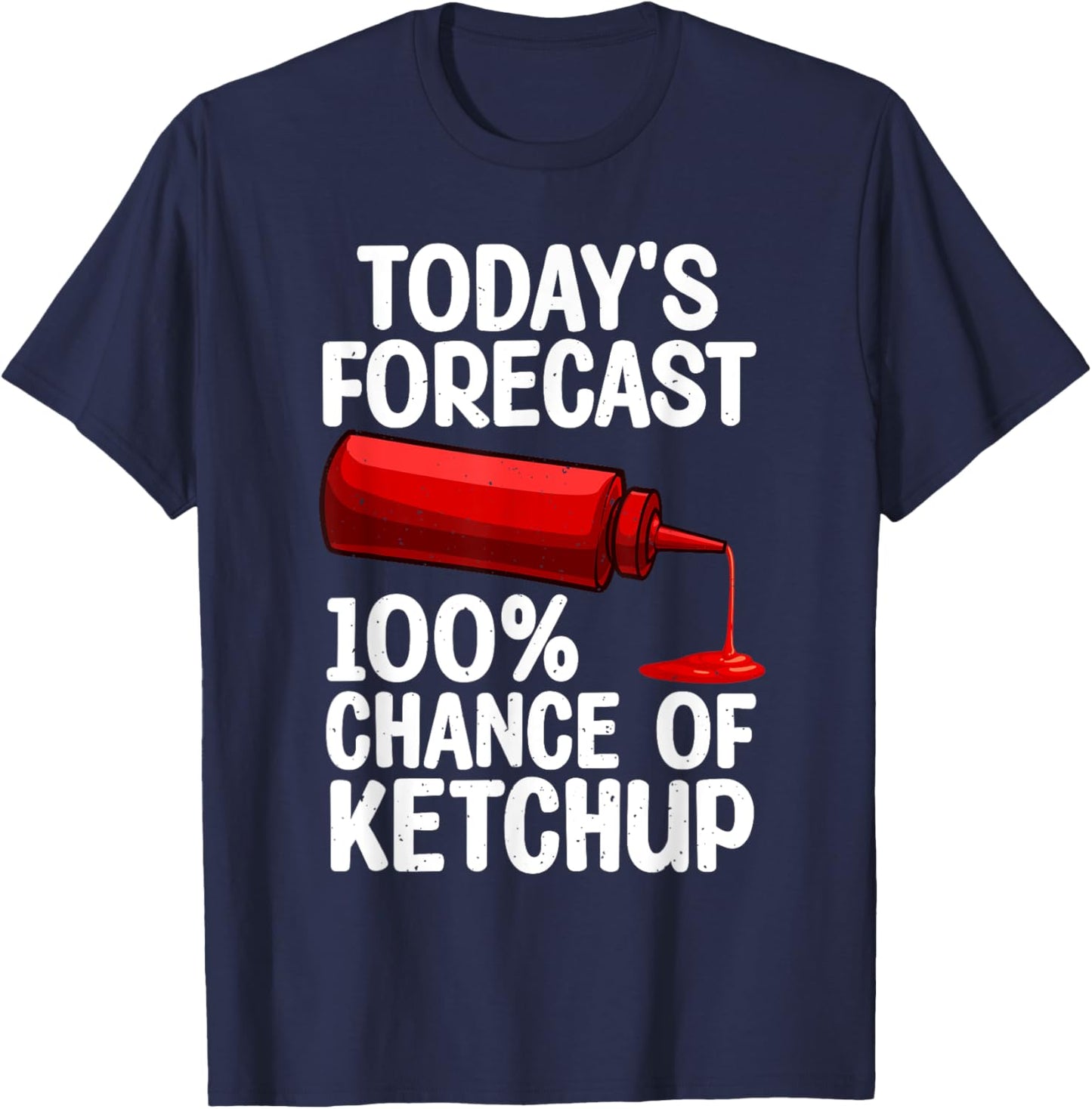 Funny Ketchup Art Women Youth Tomato Ketchup Lover T-Shirt - T-Shirt | Navy