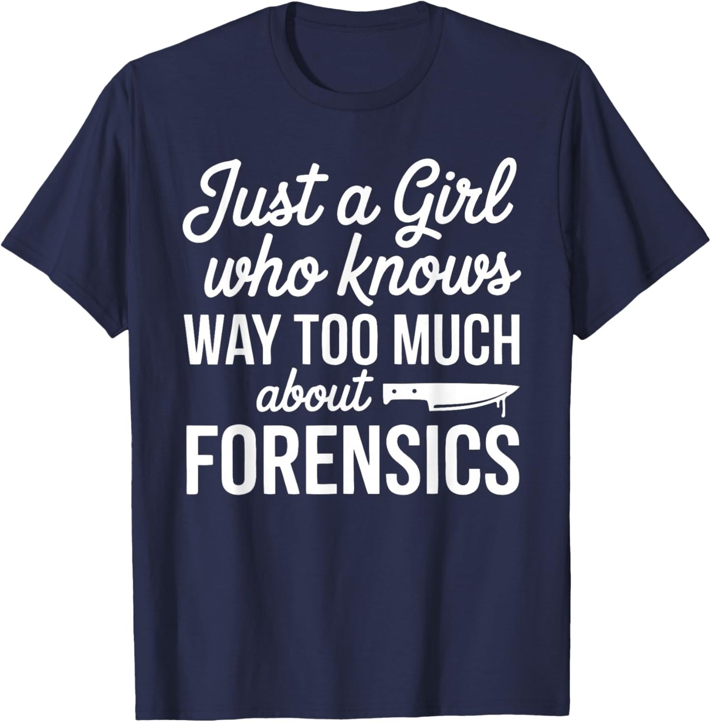 Girl True Crime Podcast Woman Murder Mystery T-Shirt - T-Shirt | Navy
