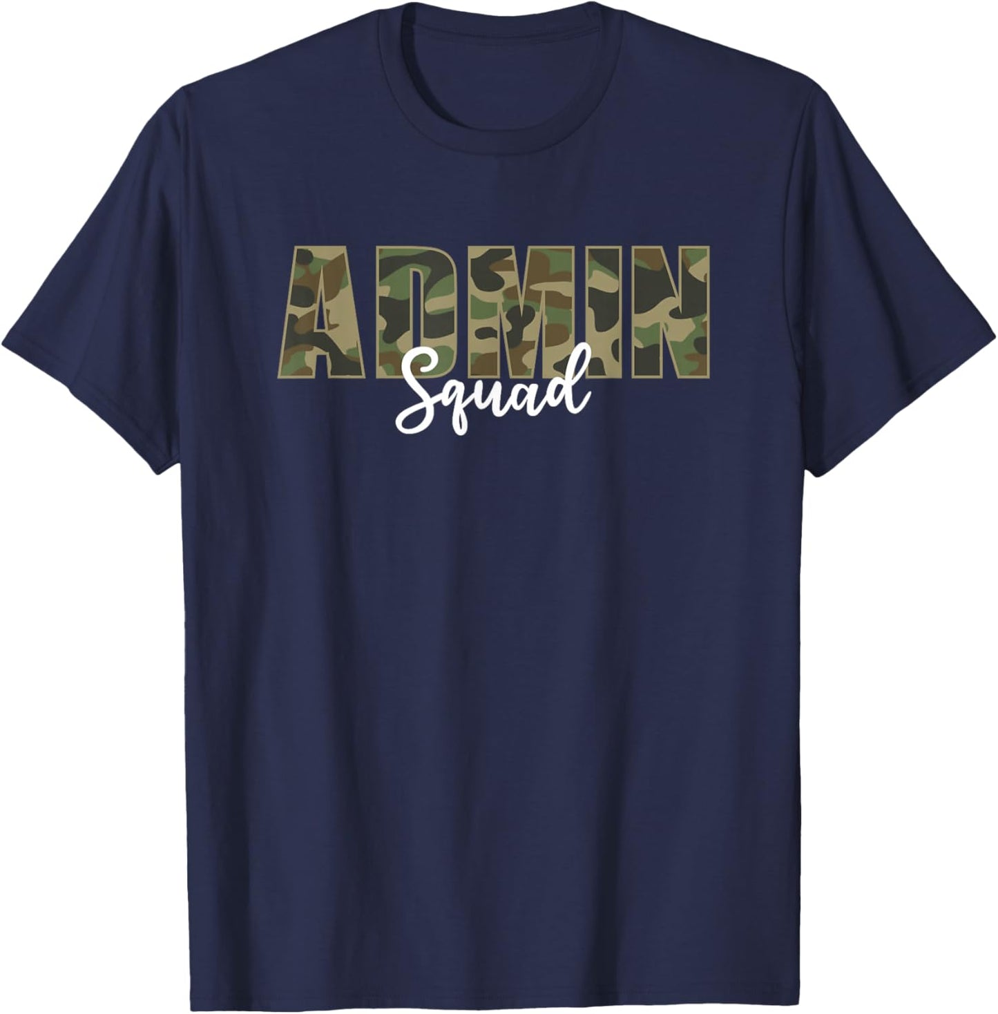 Admin Squad Camo Veterans Day T-Shirt - T-Shirt | Navy