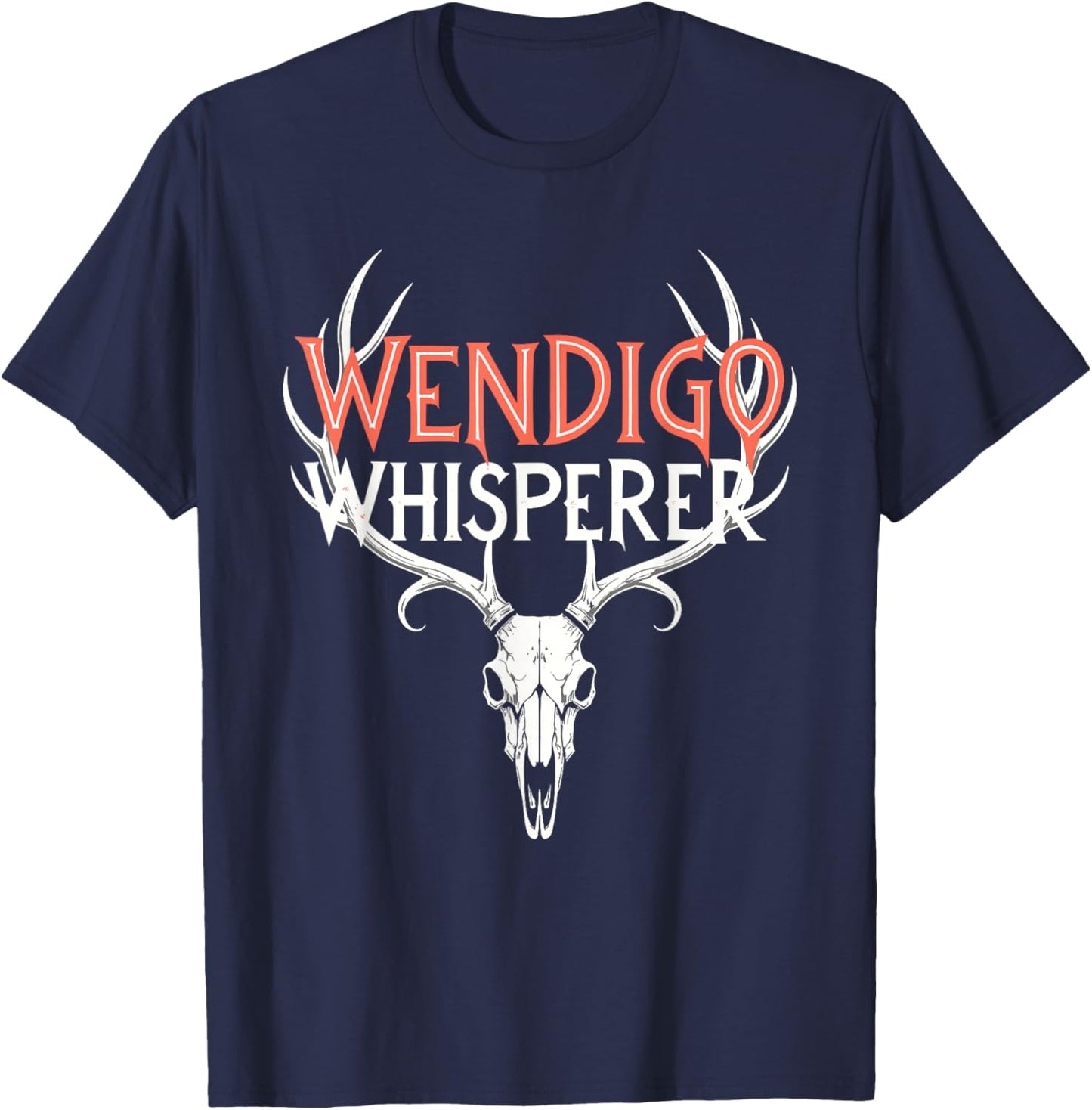 Wendigo Cryptid Creature Forest Demon Mythical Horror Legend T-Shirt - T-Shirt | Navy