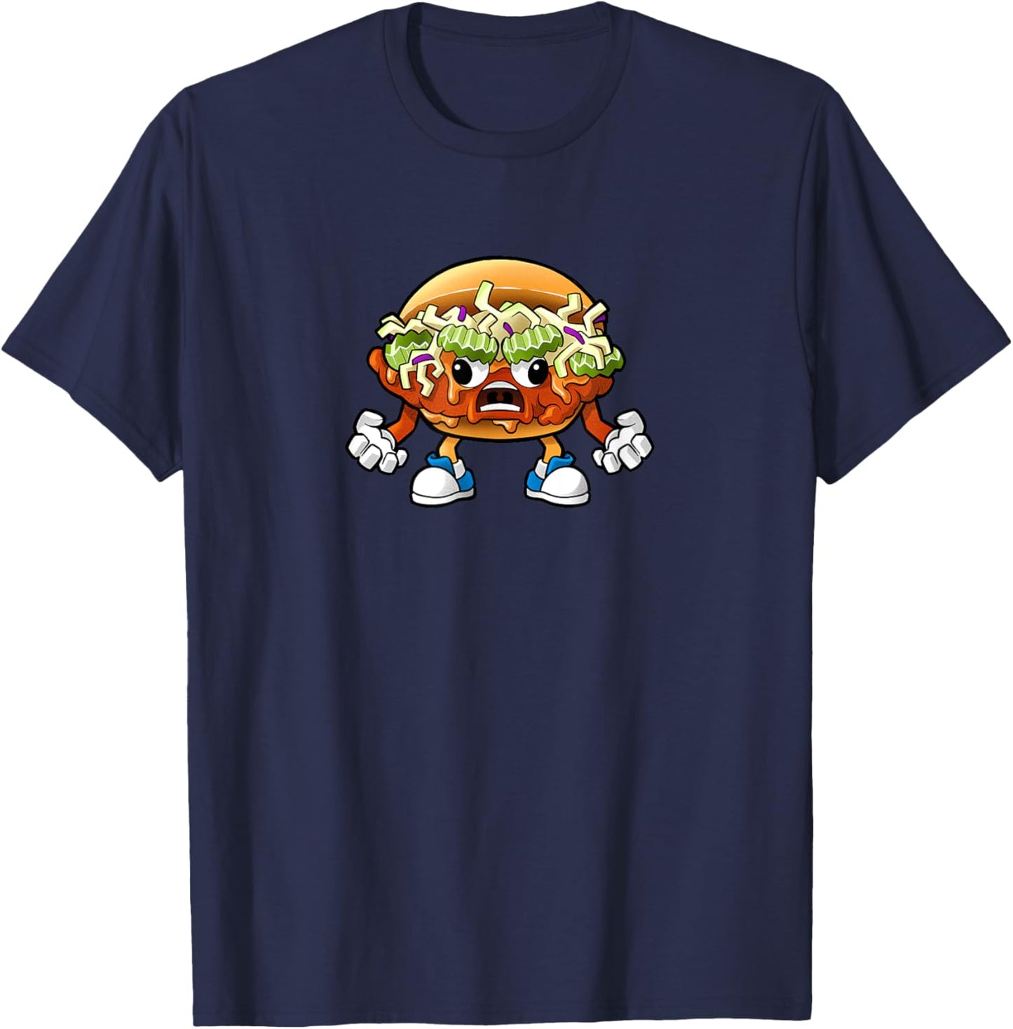 Fudes! #003 - Nash the Nashville Hot Chicken Sando T-Shirt - T-Shirt | Navy