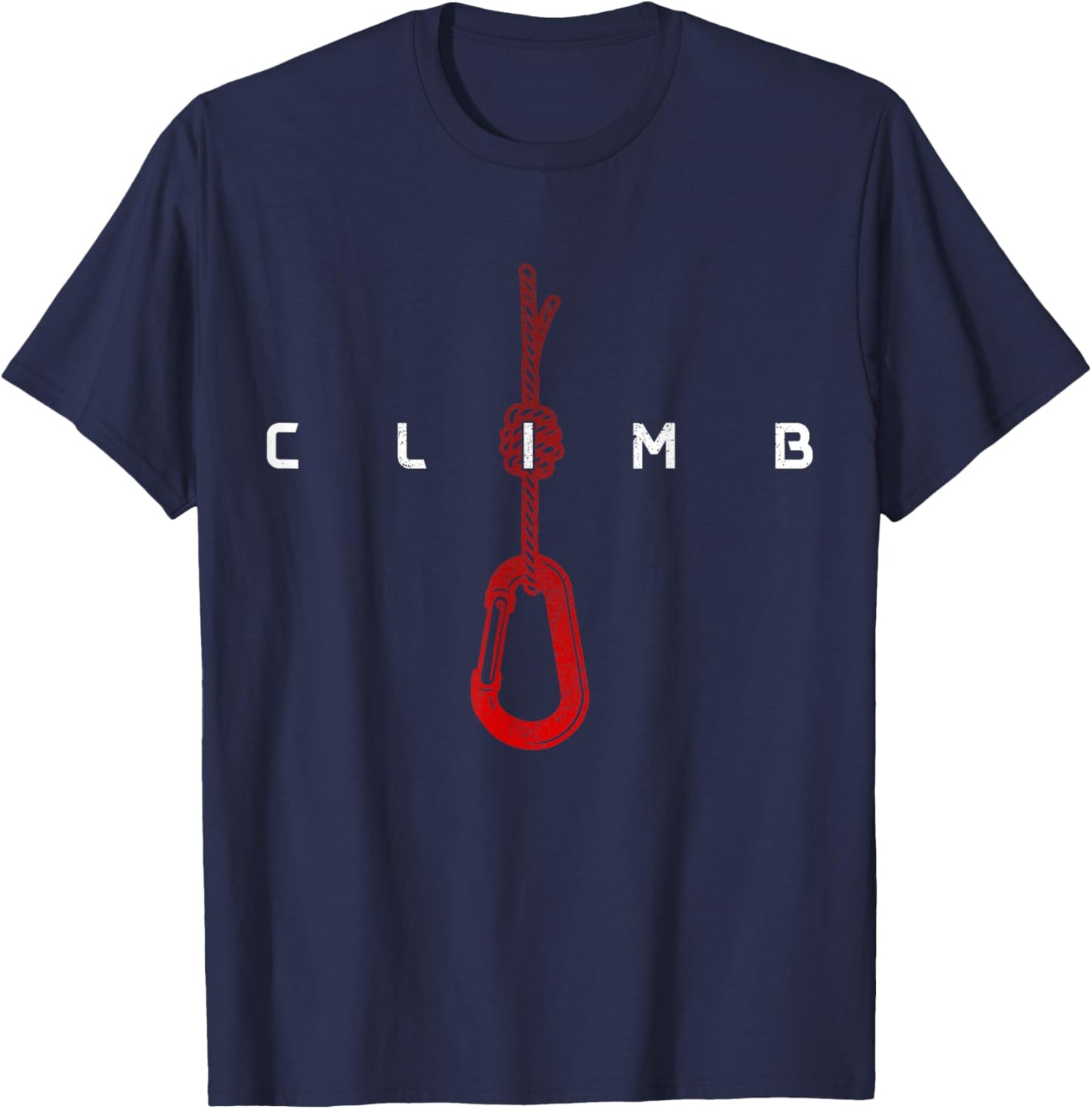 Climbing Rock Climber Bouldering Climb T-Shirt - T-Shirt | Navy