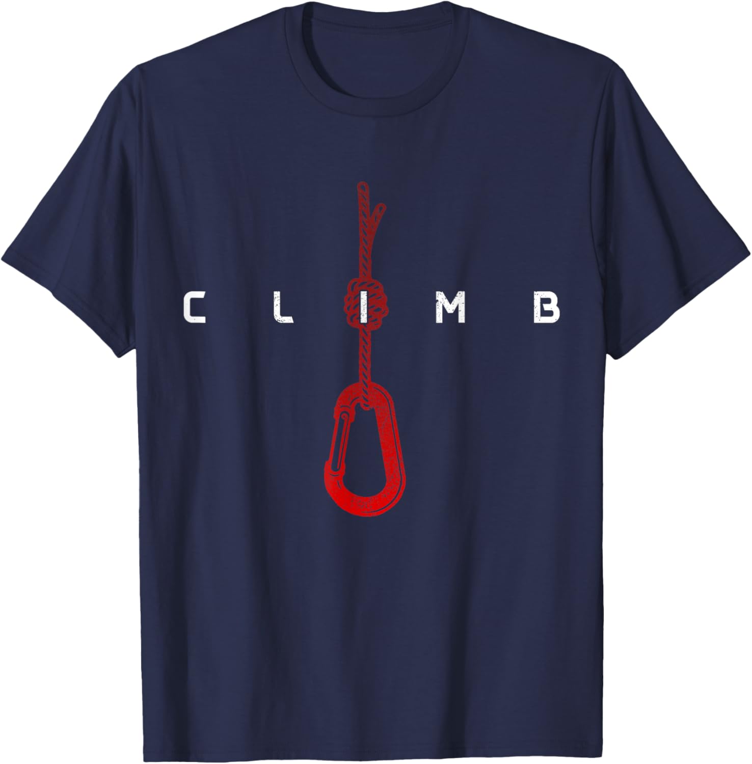 Climbing Rock Climber Bouldering Climb T-Shirt - T-Shirt | Navy