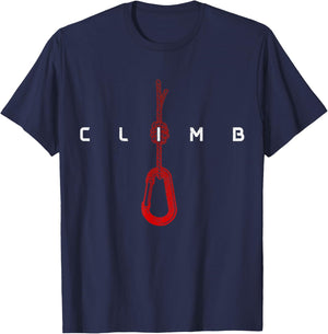 Climbing Rock Climber Bouldering Climb T-Shirt - T-Shirt | Navy